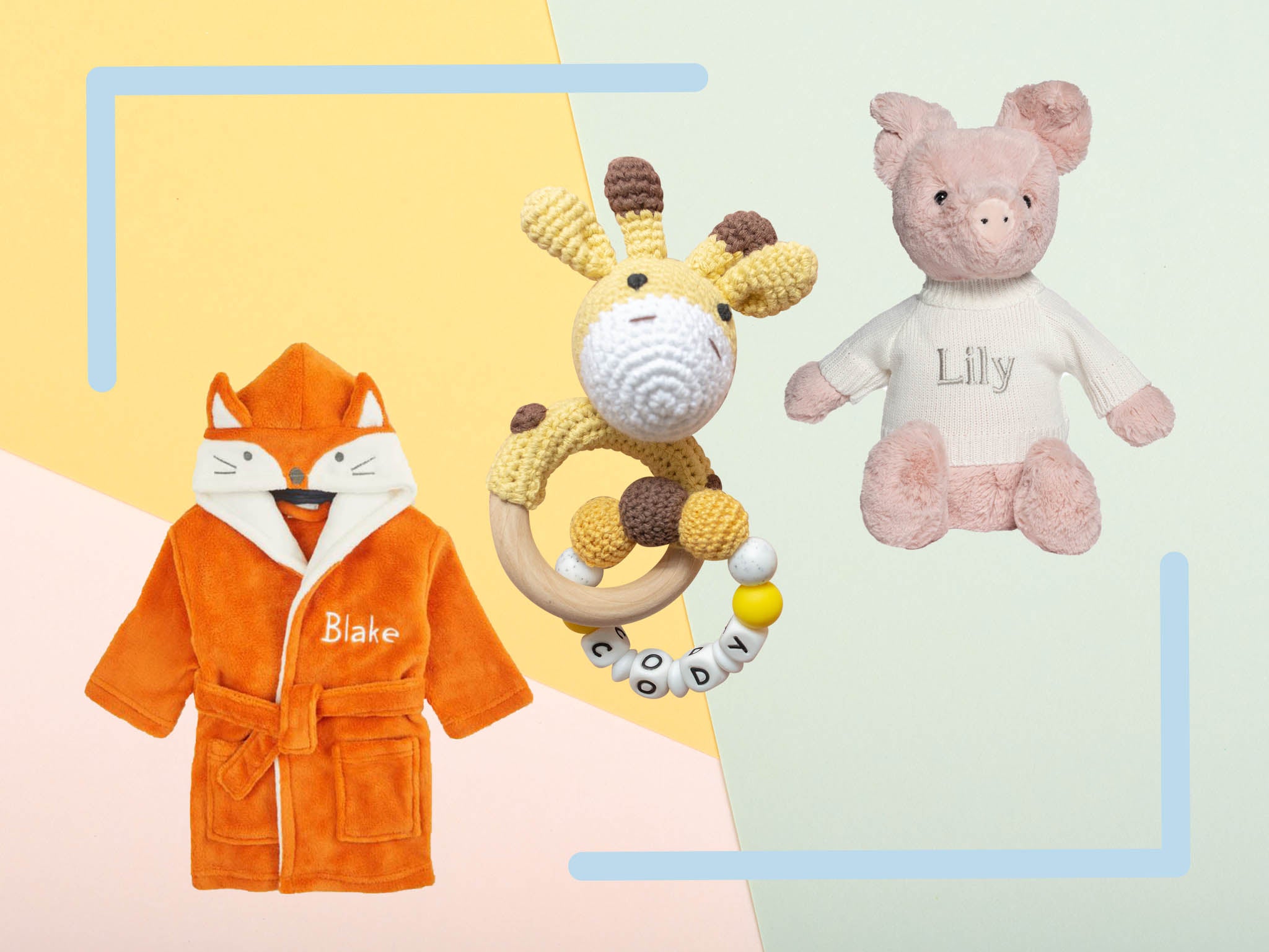 Personalised soft store toys for babies